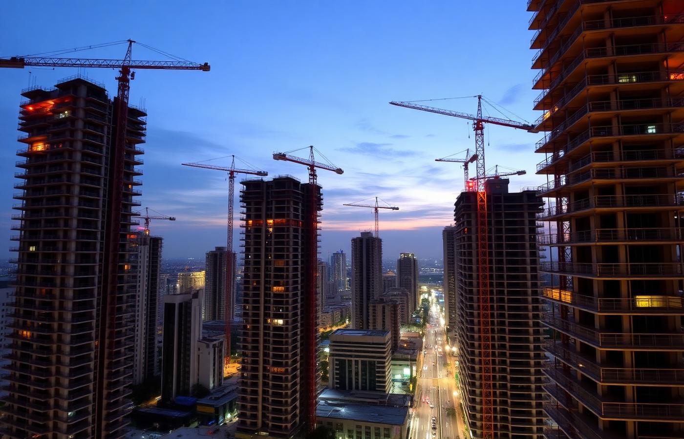 Real estate development under construction representing investment opportunities